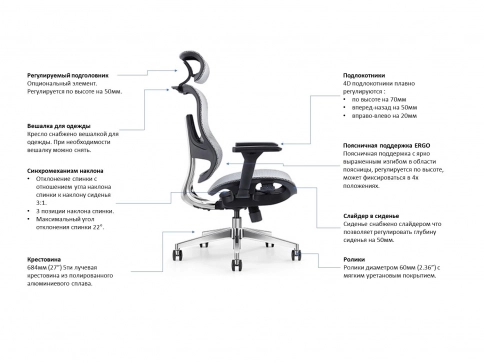 EXPERT ERGO FLY-HB H01 черное - 4